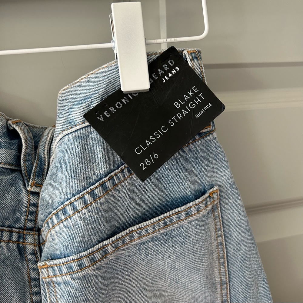 NWT Veronica Beard Blake Classic Straight Jeans - Picture 5 of 5